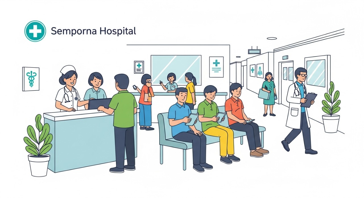 masa melawat hospital semporna