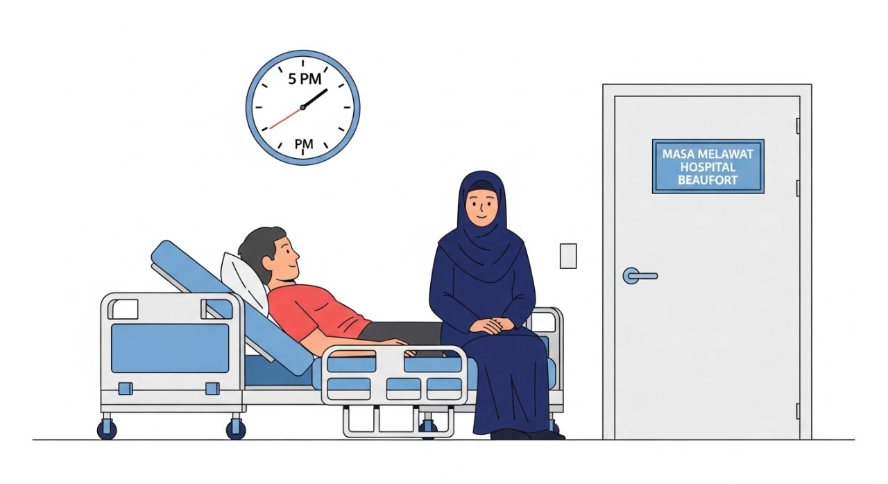 masa melawat hospital beaufort