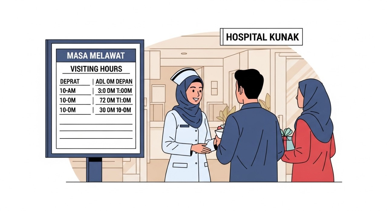 masa melawat hospital kunak