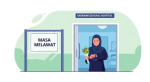 masa melawat hospital umum sarawak