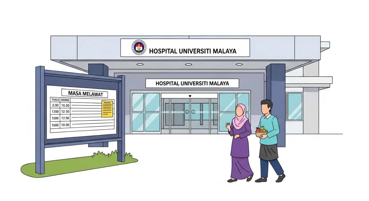 masa melawat hospital universiti malaya