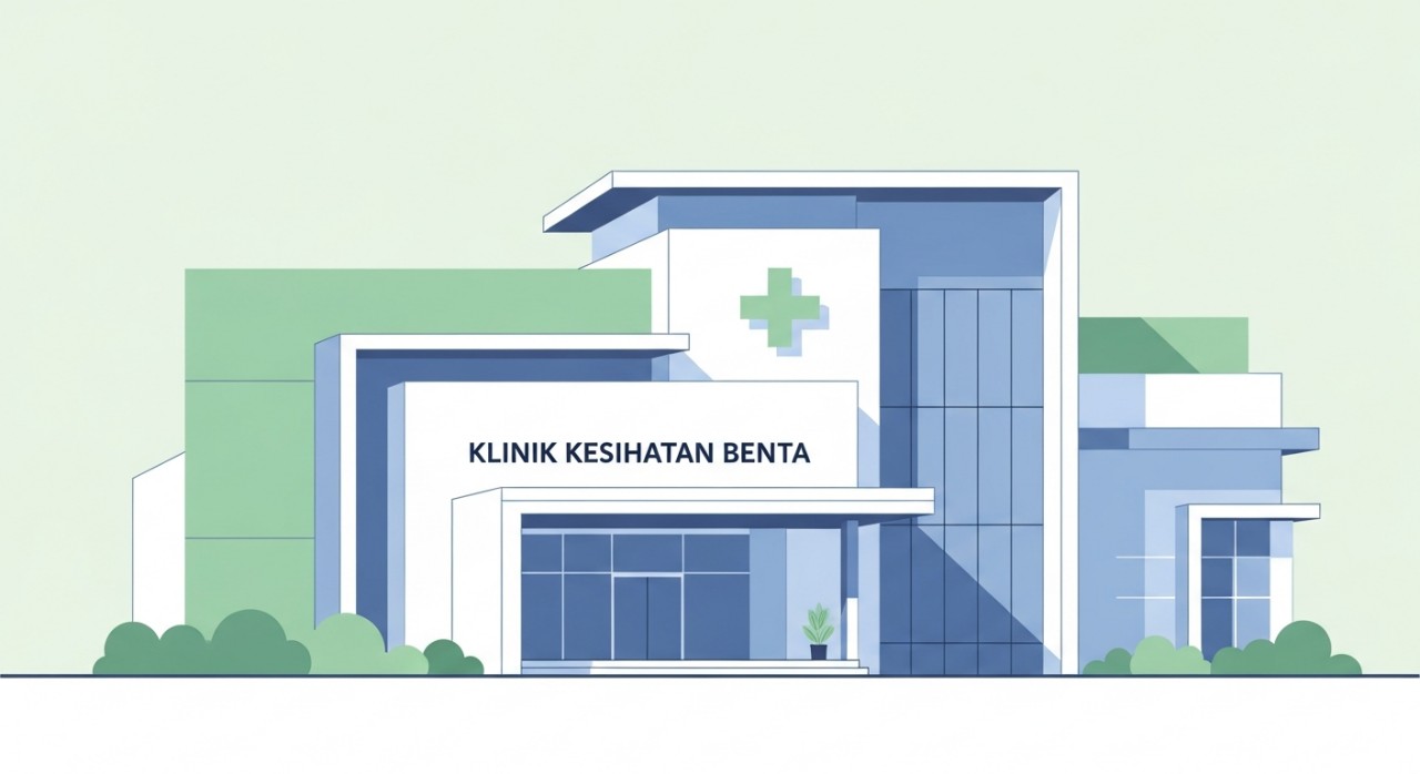 Masa Operasi Klinik Kesihatan Benta 2026: Jadual Penuh 1 Pandangan hadapan bangunan Klinik Kesihatan Benta yang moden dan bersih, dengan landskap yang ringkas.