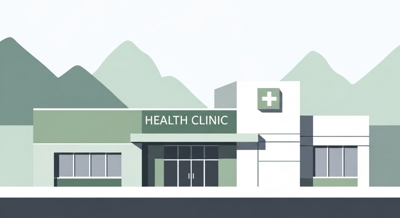 Masa Operasi Klinik Kesihatan Genting Highlands 2026 Terkini 1 Pandangan hadapan bangunan moden Klinik Kesihatan yang terletak di kawasan tanah tinggi.