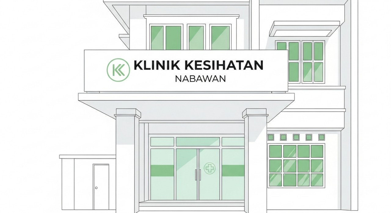 Pandangan luar bangunan utama Klinik Kesihatan Nabawan yang serba moden.