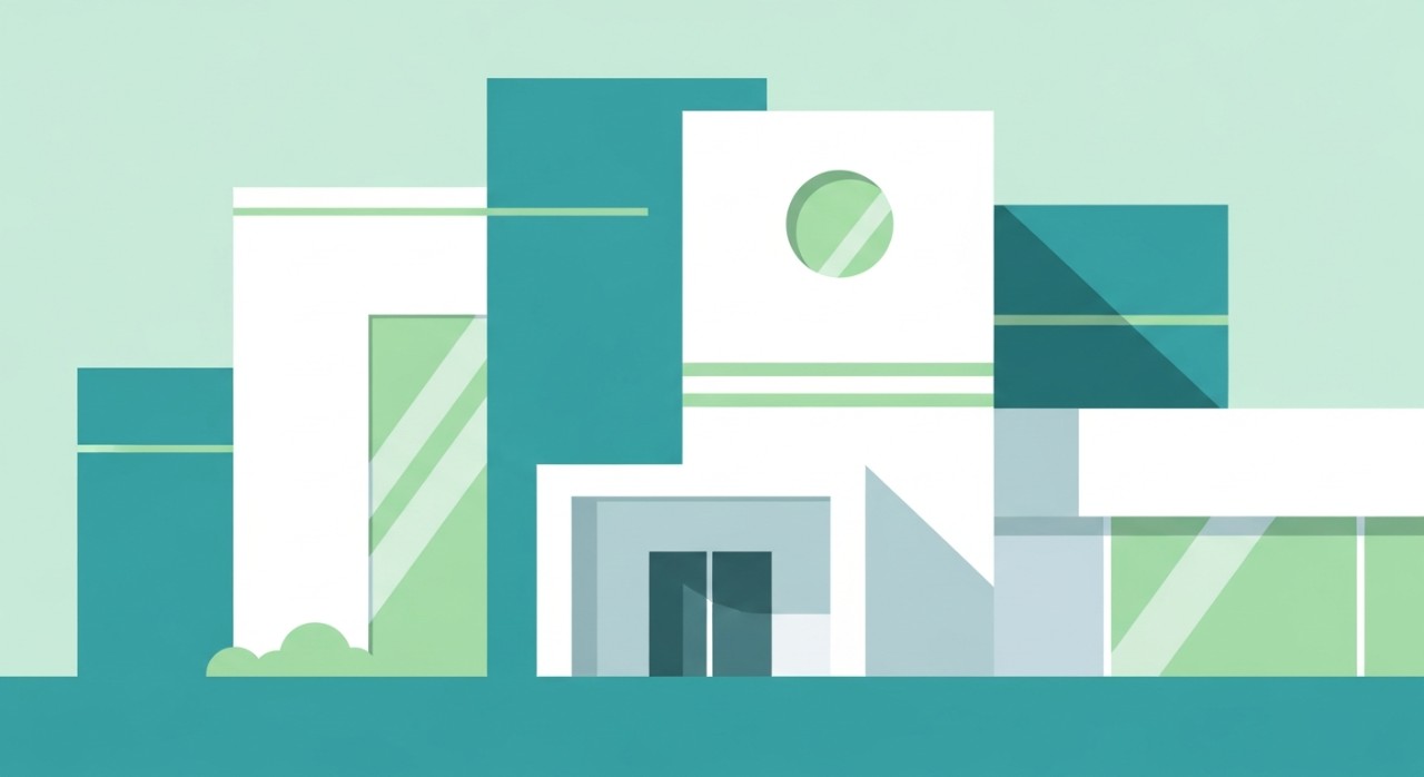 Pandangan luar bangunan Klinik Kesihatan Puchong dengan reka bentuk moden.