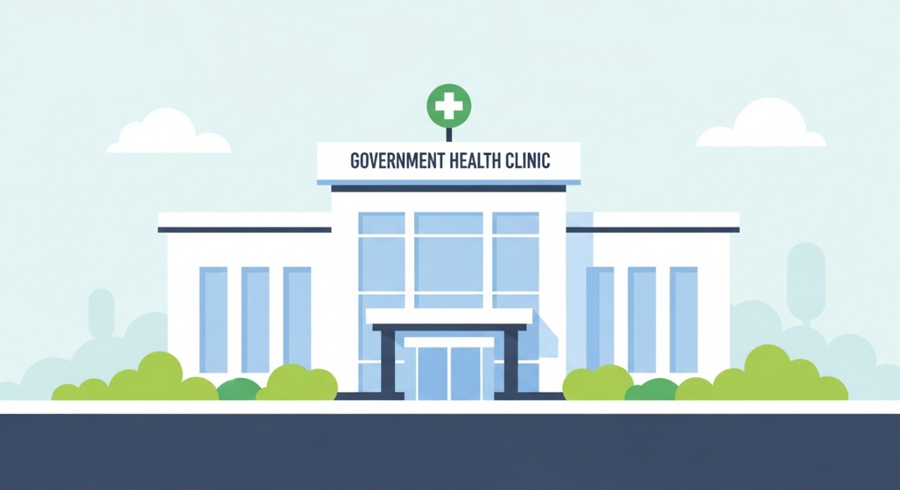 Masa Operasi Klinik Kesihatan Tapah 2026: Jadual Waktu 1 Pandangan hadapan bangunan utama sebuah klinik kesihatan kerajaan moden di Malaysia.