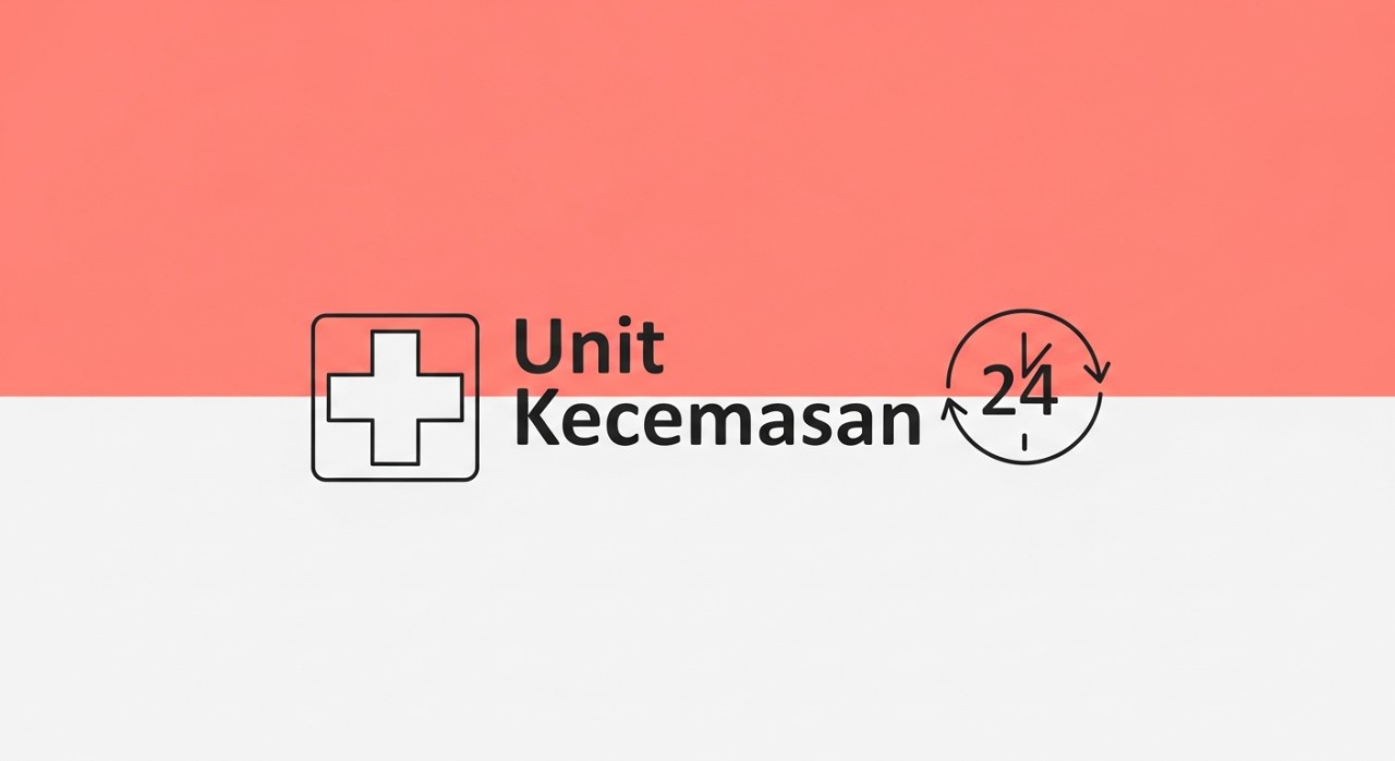 Waktu dan Masa Operasi Hospital Jasin (Terbaru 2026) 1 Papan tanda Unit Kecemasan 24 jam di Hospital Jasin dengan simbol palang merah dan jam kecil.