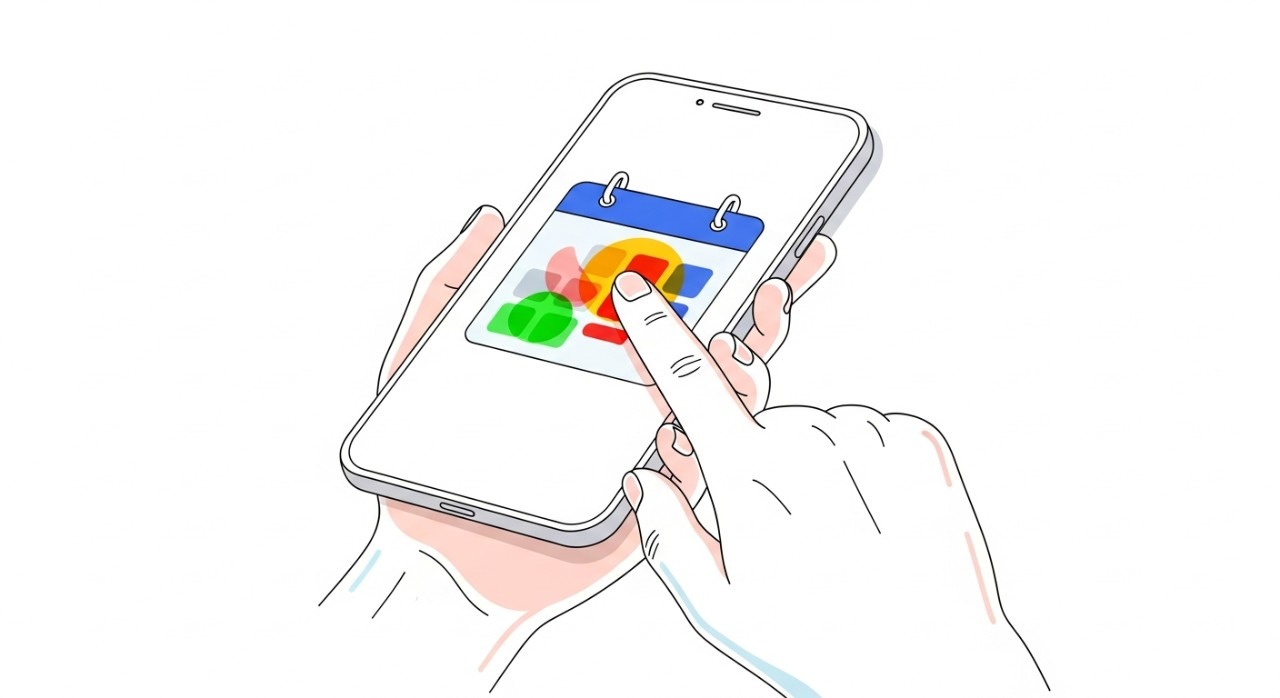 Jadual Masa Operasi Klinik Pergigian Tiew Bangsar 2026 1 Tangan seseorang sedang menanda tarikh untuk membuat temu janji pada kalendar digital.