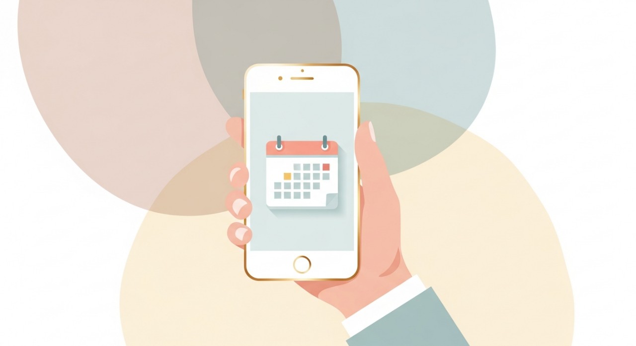 Masa Operasi Klinik Pergigian White dan Gold 2026 Terkini 2 Tangan memegang telefon bimbit untuk membuat panggilan temujanji.