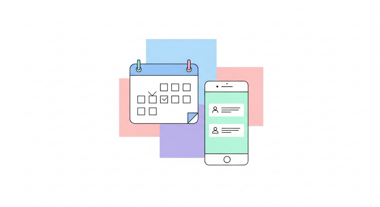 Masa Operasi Klinik Kesihatan Jelawat 2026: Jadual Penuh 2 Ikon kalendar dan telefon pintar yang menunjukkan penetapan waktu janji temu perubatan.