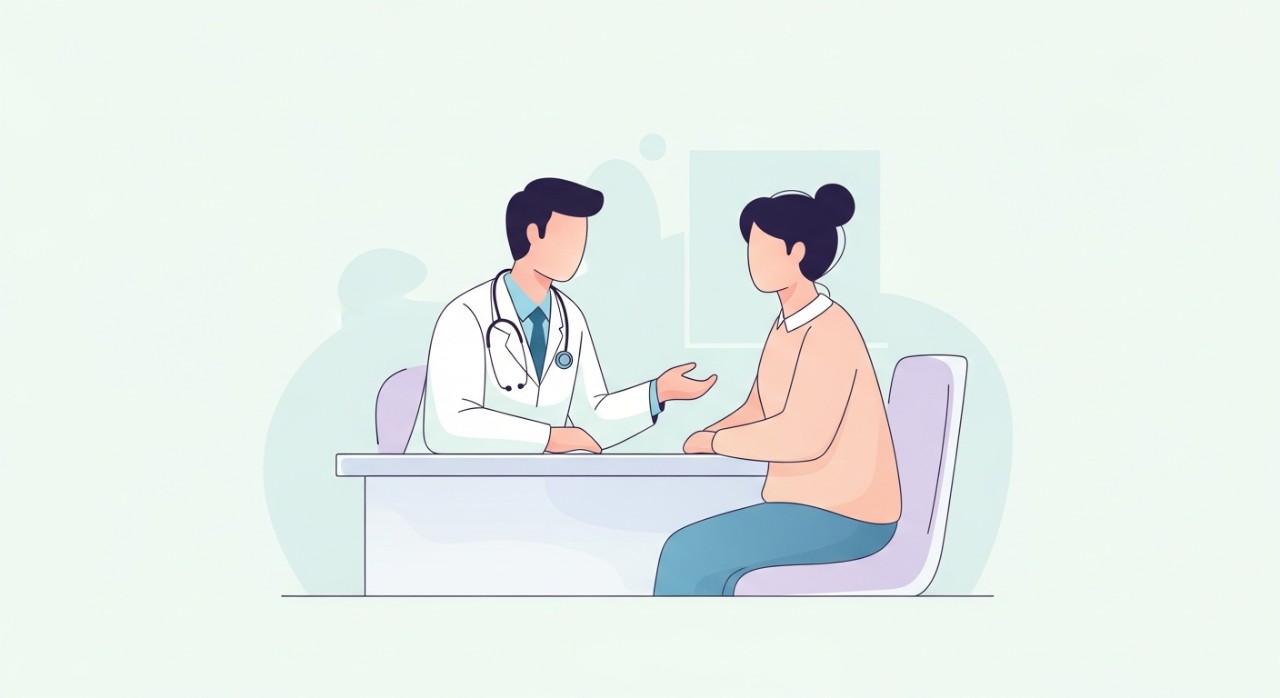 Seorang doktor sedang memberi konsultasi kepada pesakit.