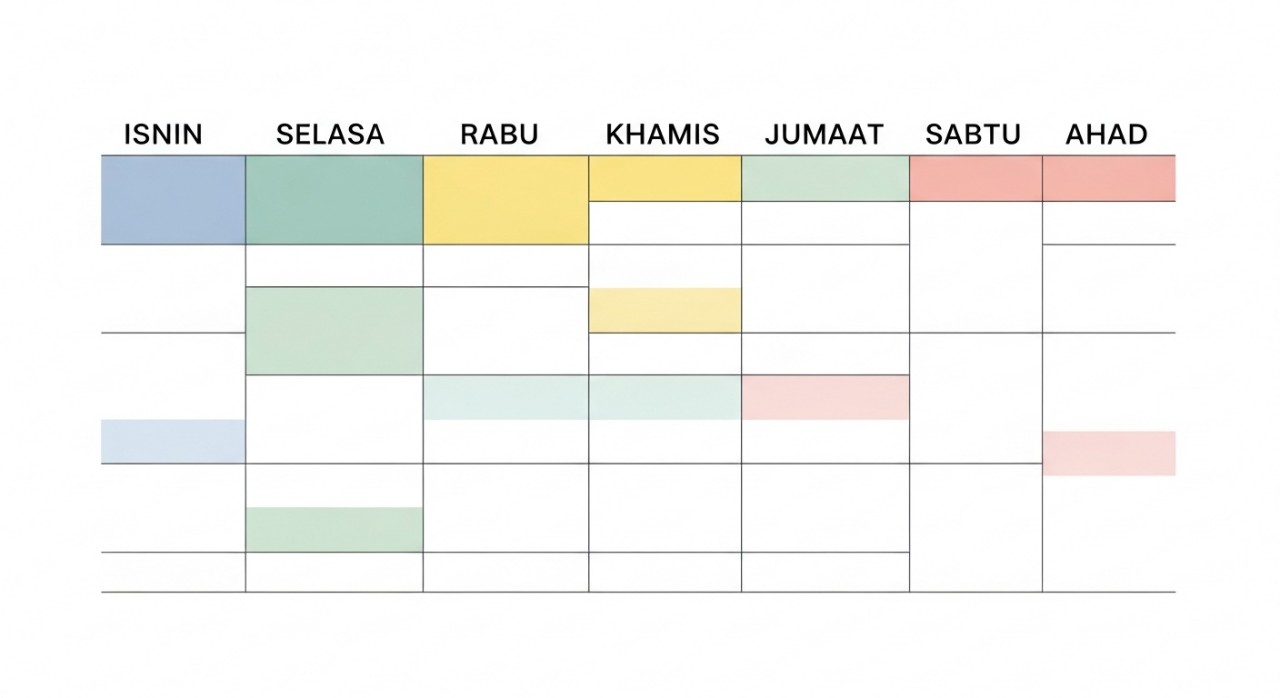 Masa Operasi Klinik Mediviron Sri Rampai Terkini 2026 1 Papan informasi yang memaparkan jadual waktu operasi klinik untuk setiap hari dalam seminggu.