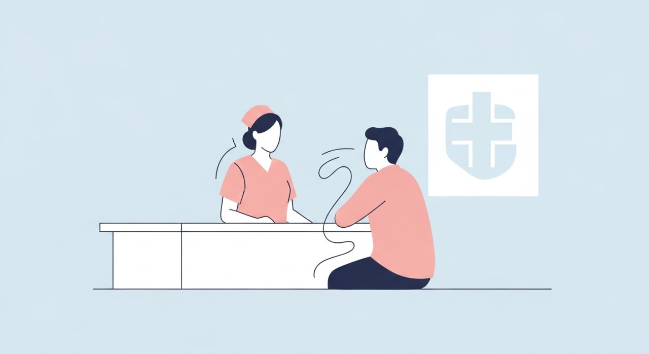 Masa Operasi Hospital Kuala Krai Terkini 2026 1 Seorang jururawat sedang membantu seorang pesakit di kaunter pertanyaan hospital.