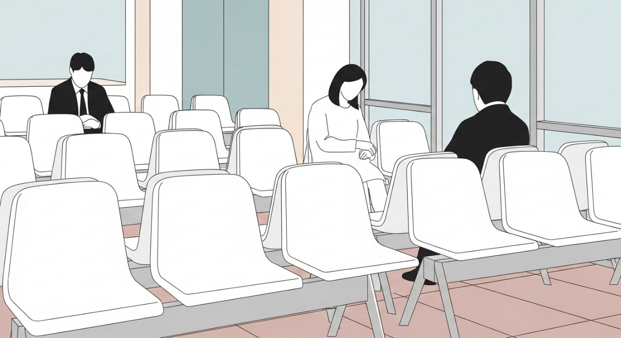 Masa Operasi Klinik Kesihatan Beris Kubor Besar 2026 2 Beberapa orang duduk di kerusi menunggu di lobi klinik dengan tenang.