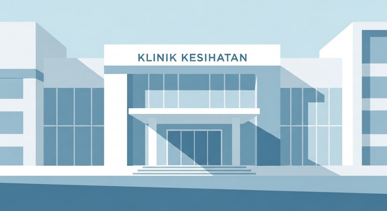 Pintu masuk hadapan bangunan Klinik Kesihatan Beaufort.