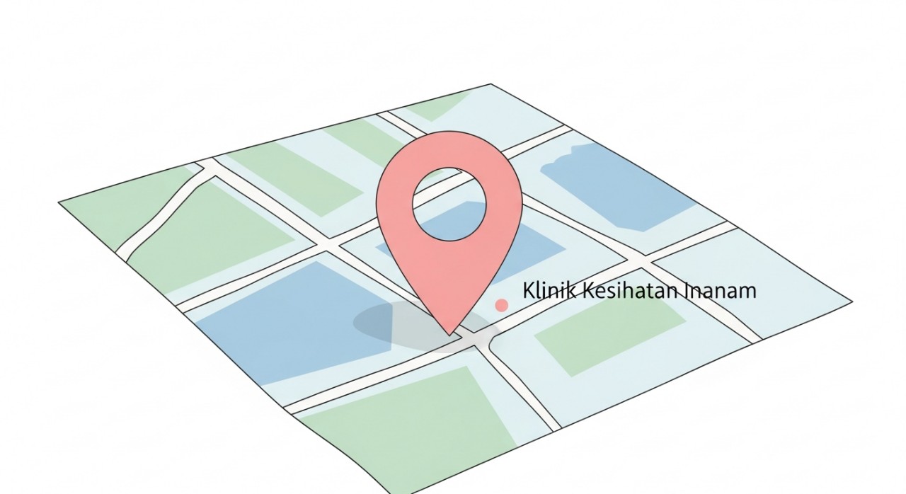 Peta ringkas menunjukkan lokasi tepat Klinik Kesihatan Inanam di Sabah.