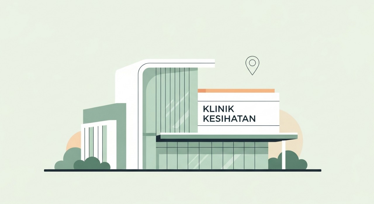 Pandangan hadapan bangunan Klinik Kesihatan Gual Ipoh yang bersih.