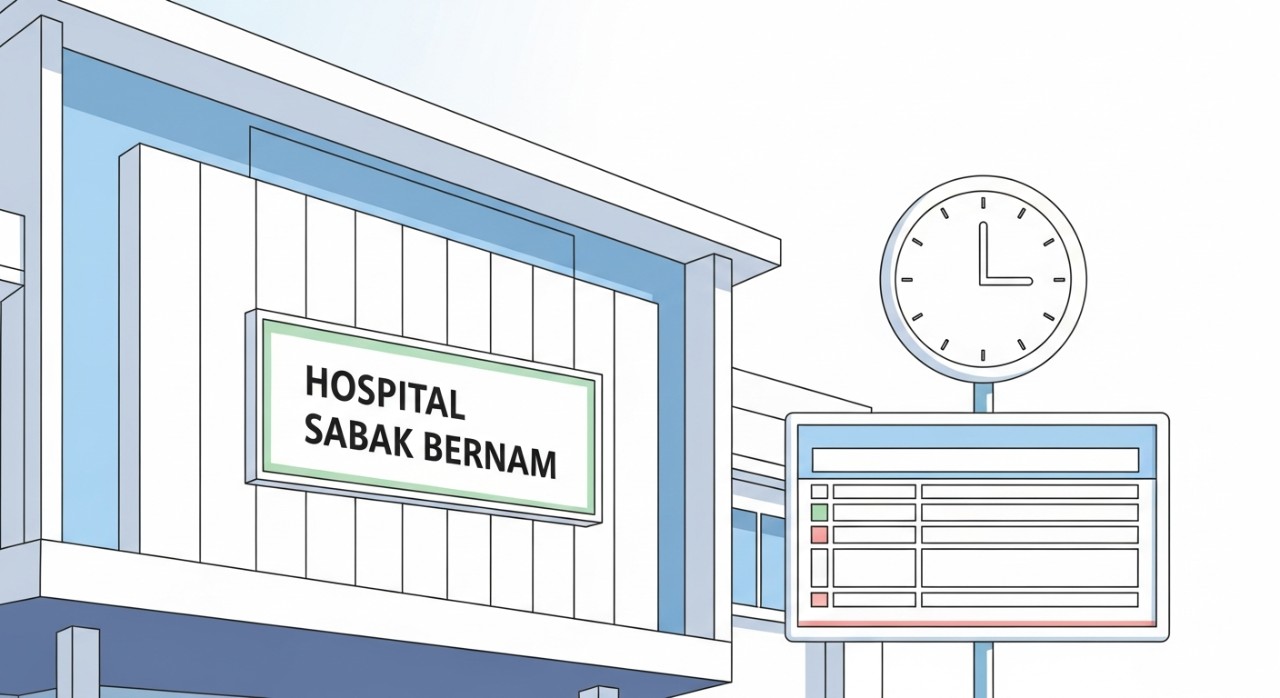 masa operasi hospital sabak bernam