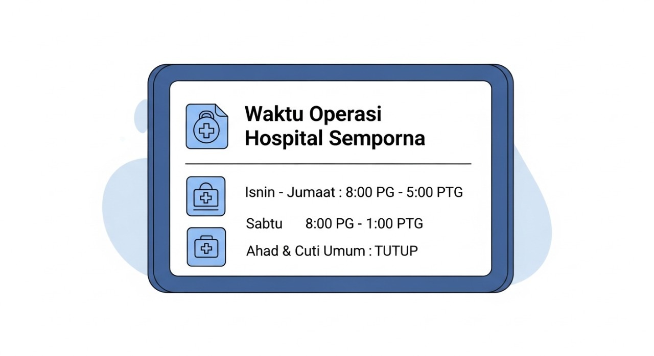 masa operasi hospital semporna