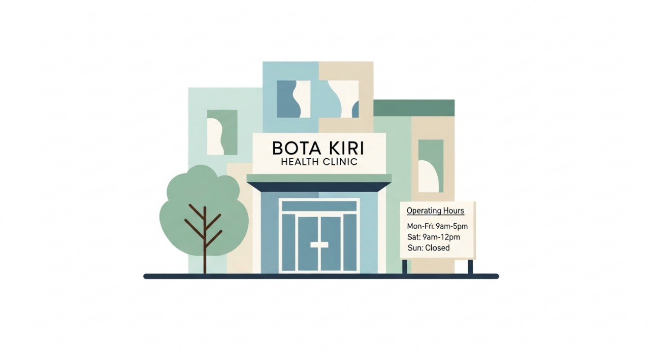 masa operasi klinik kesihatan bota kiri
