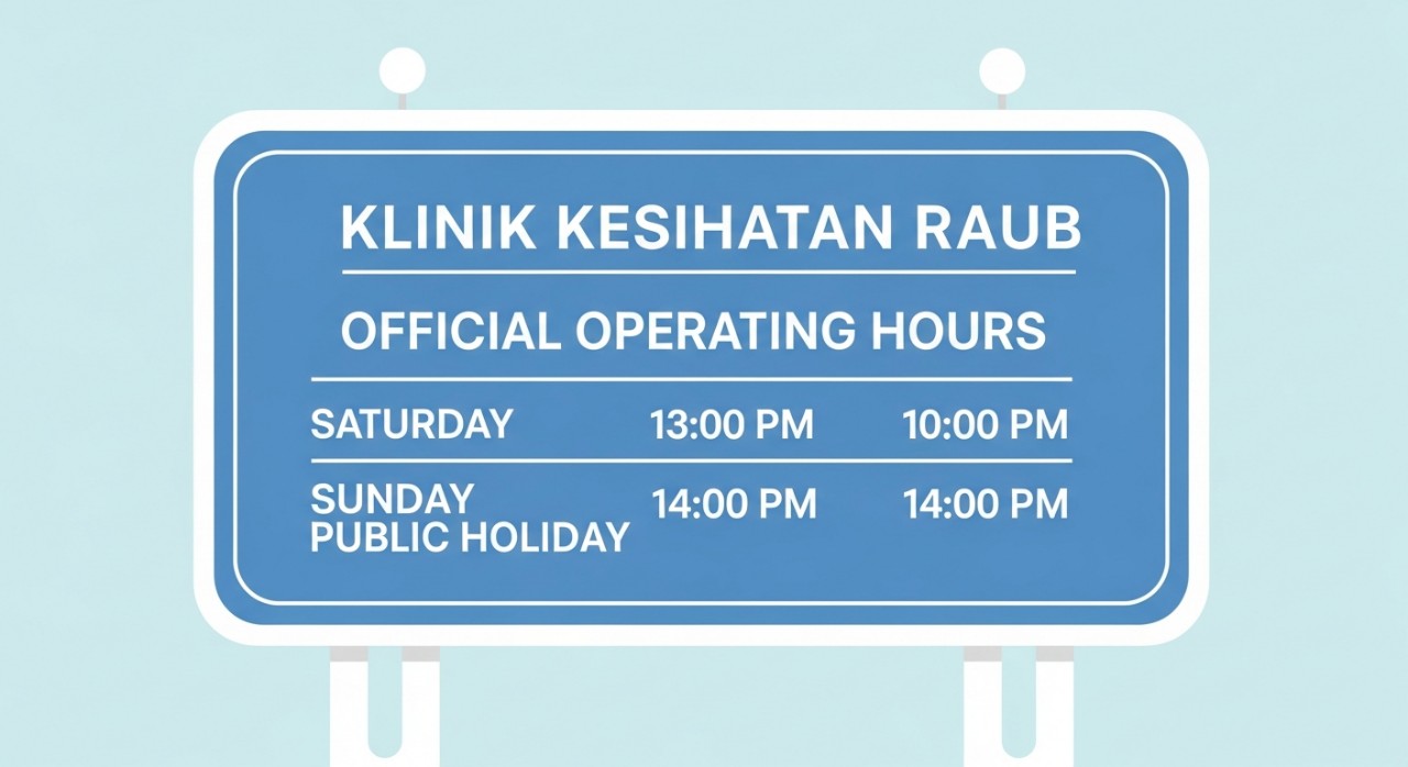 masa operasi klinik kesihatan raub