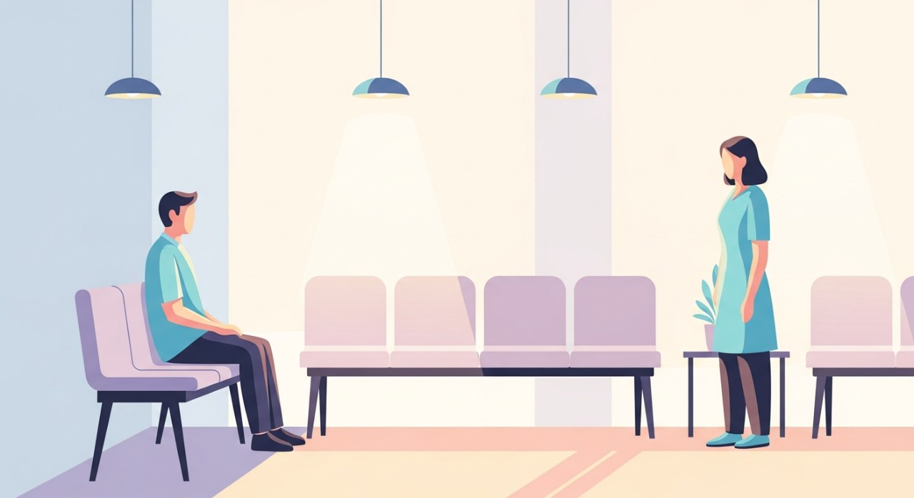 Masa Melawat OasisEye Specialist Penang Terkini 2026 1 Ruang menunggu yang tenang dan bersih di dalam klinik mata OasisEye Specialist.