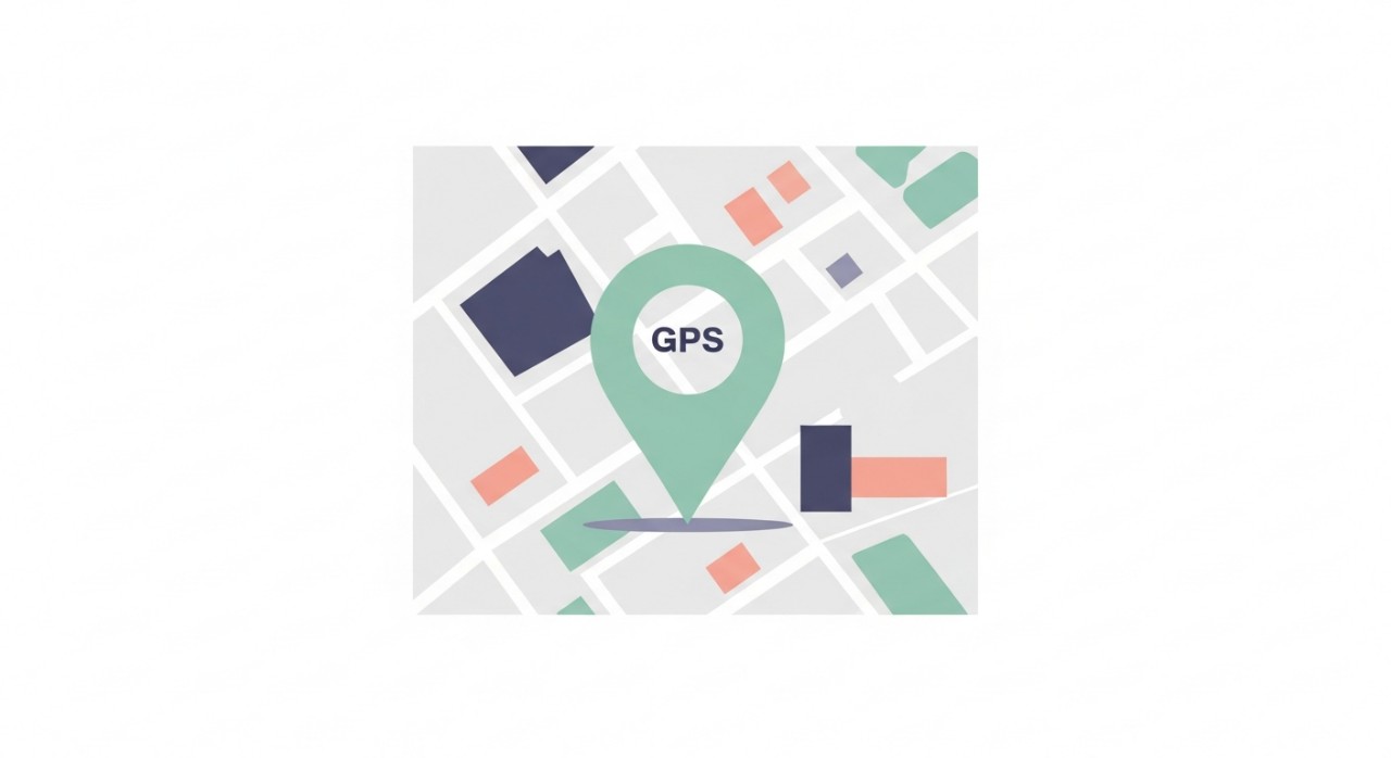 Simbol penanda lokasi (pin) diletakkan di atas peta bandar Maran.