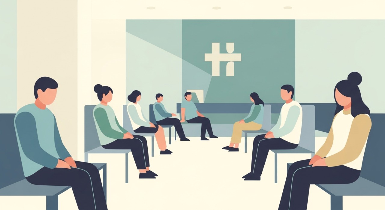 Masa Melawat Columbia Asia Hospital Kuching 2026: Jadual Rasmi 1 Sekumpulan pelawat sedang duduk di ruang lobi hospital.