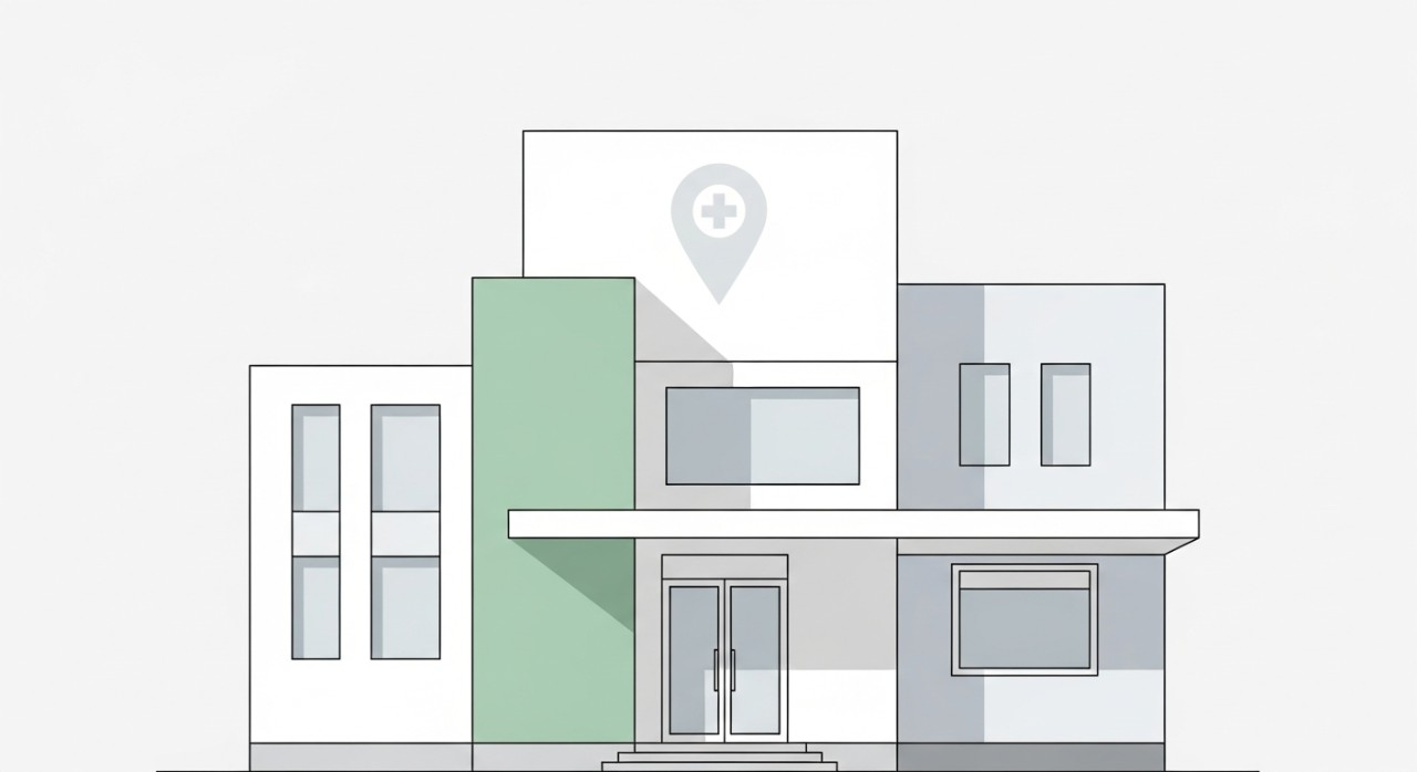 Fasad hadapan bangunan klinik dengan nama 'Klinik Dr Lo Ipoh' yang jelas kelihatan.