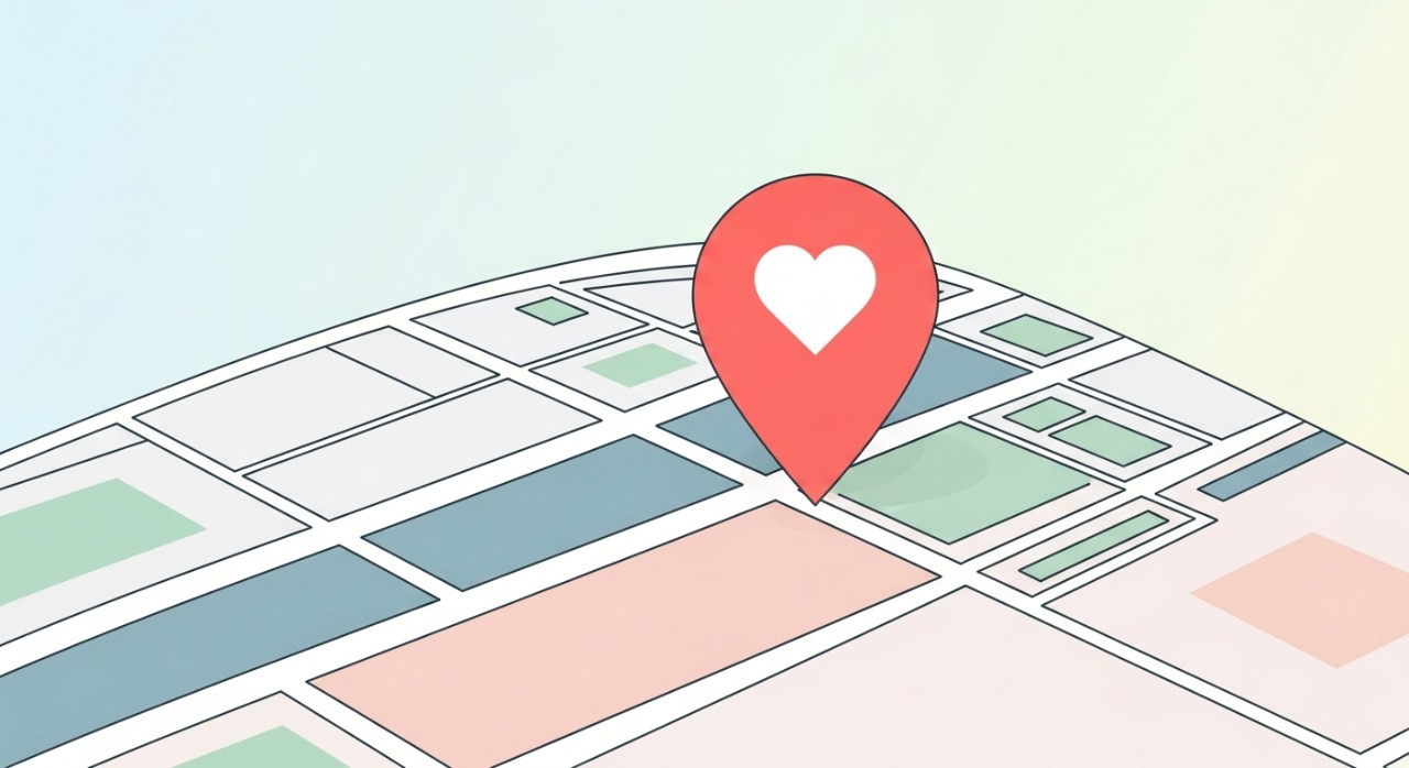 Simbol pin lokasi berwarna merah yang menandakan kedudukan Poliklinik Gomez Ipoh pada peta ringkas.