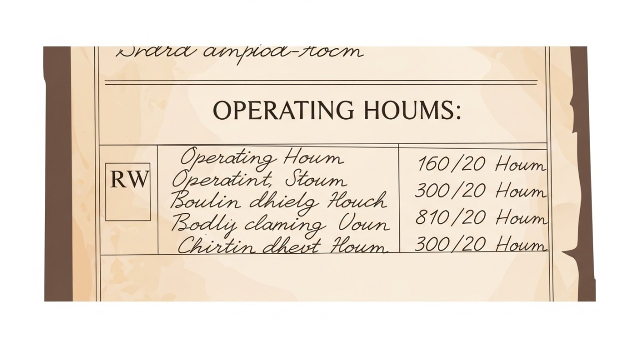 Masa Operasi Hospital Lawas 2026: Jadual Waktu Terkini 1 Sekeping kertas jadual masa operasi hospital yang sudah lusuh dan pudar