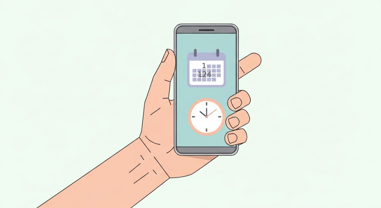 Masa Operasi Klinik Kesihatan Parit Buntar 2026: Jadual Terkini 2 Tangan memegang telefon bimbit yang memaparkan maklumat jadual waktu operasi.