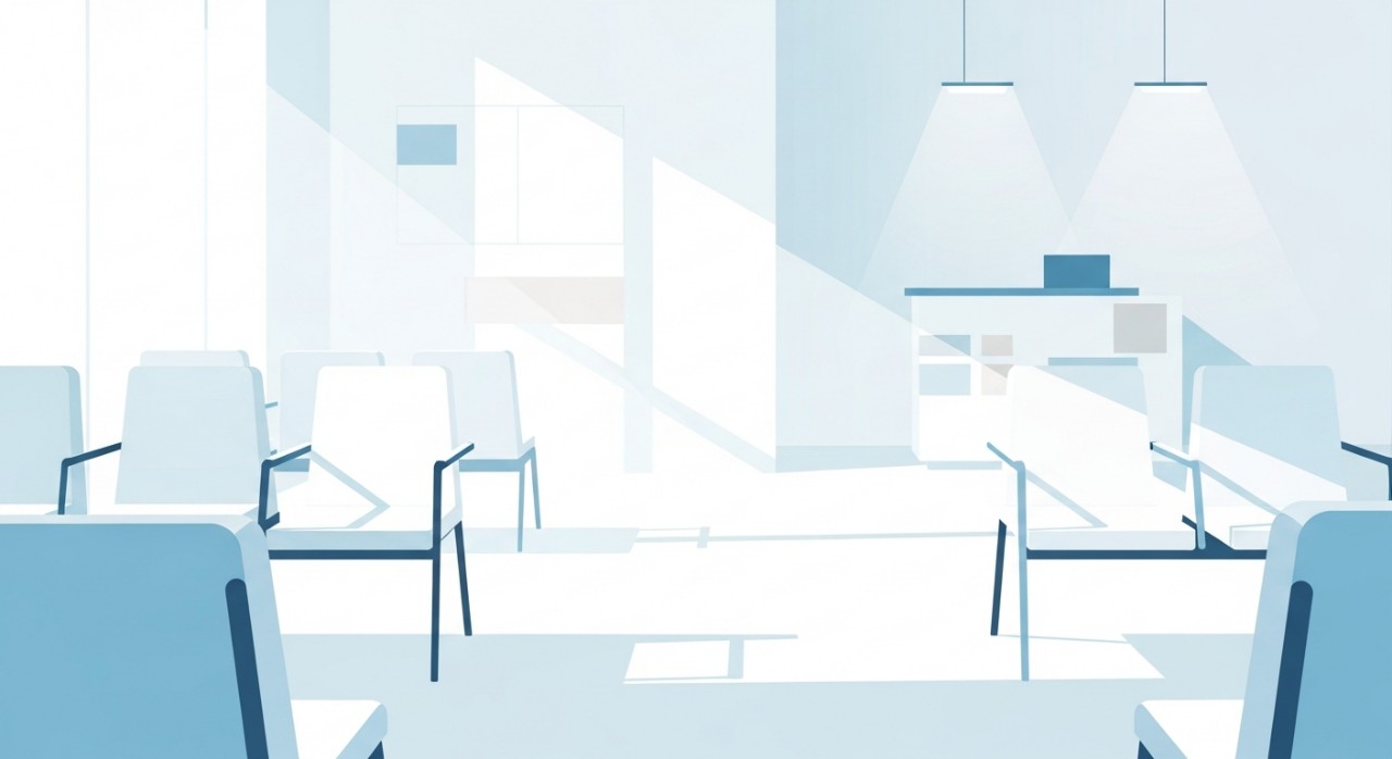 Ruang menunggu yang bersih dan selesa di dalam Klinik Mediviron.