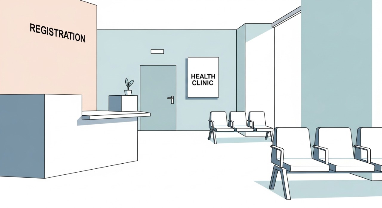 Masa Operasi Klinik Kesihatan Salak Terkini 2026 1 Kaunter pendaftaran dan ruang menunggu yang bersih di dalam klinik kesihatan.