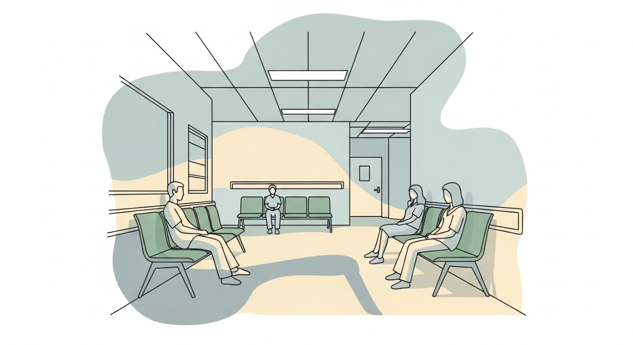 Masa Melawat Pantai Bukit Tinggi Hospital Terkini 2026 1 Beberapa pelawat sedang duduk menunggu dengan tenang di ruang legar hospital.