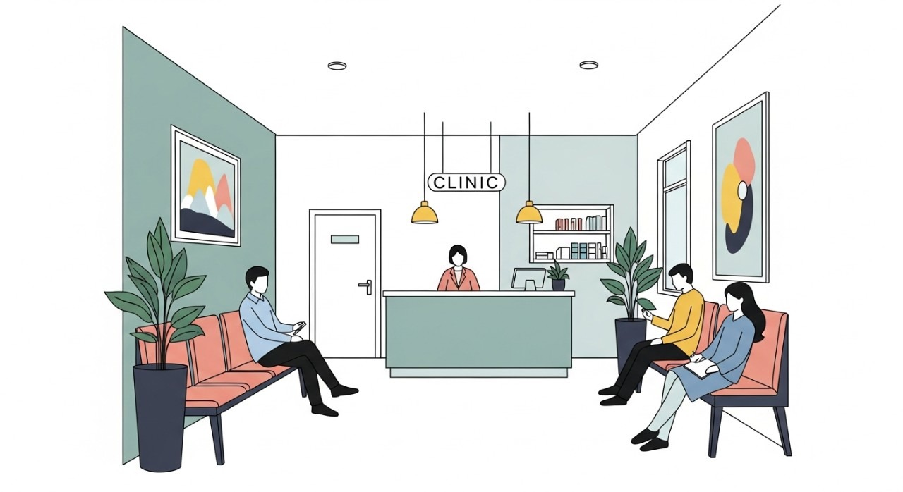 Jadual Masa Operasi Klinik Kesihatan Dato Keramat 2026 1 Pesakit duduk menunggu giliran di ruang menunggu Klinik Kesihatan yang bersih.