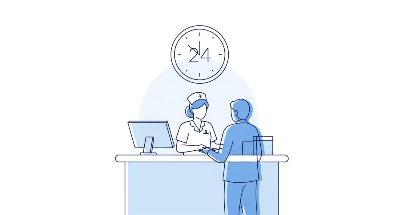 Masa Operasi Hospital Bentong 2026: Jadual Terkini & Penting 1 Kakitangan perubatan sedang bertugas di kaunter pendaftaran unit kecemasan hospital.