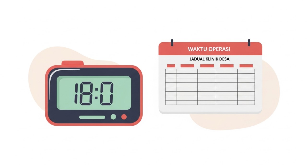 Gambaran jadual waktu operasi Klinik Desa Tambun yang ringkas dan mudah dibaca.
