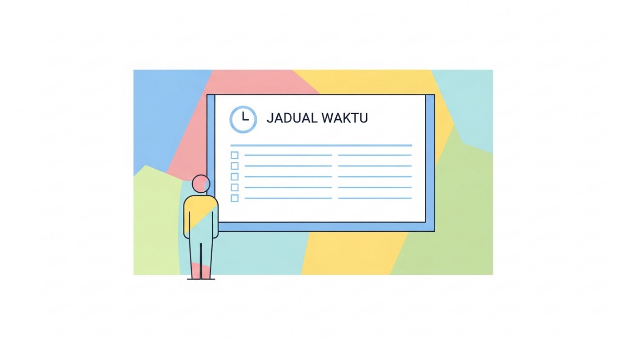 Seorang individu melihat jadual waktu operasi pada papan makluman di pintu masuk klinik.